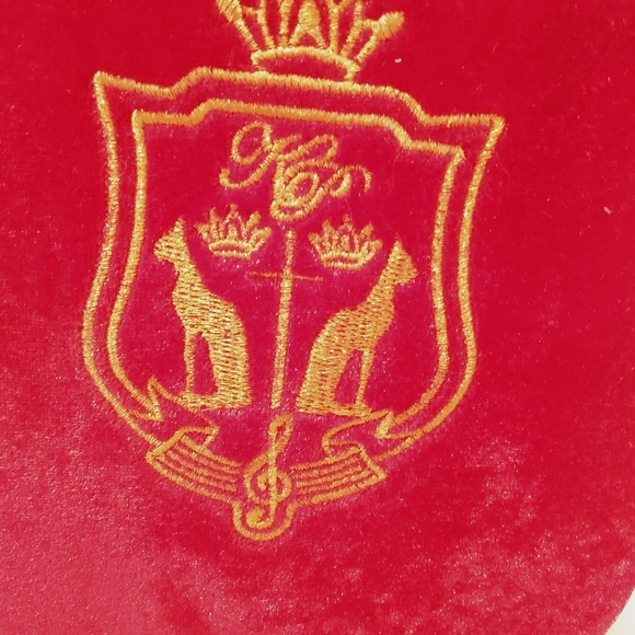 K L Red Quilted Velvet Zip Faux Leather Double Handle Travel Duffel ShoulderBag - Picture 6 of 14